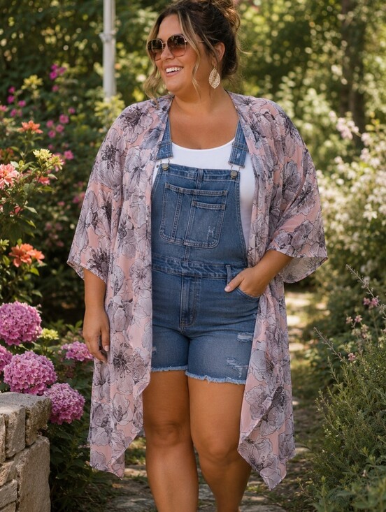 LuLaRoe Tops - Lularoe Women's Size Fit L - 2x Open Front Kimono Duster: Soft Pink Floral